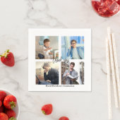 Elegante fotocollage diploma-uitreikingsfeestje servet (Insitu)