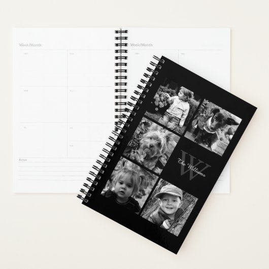 Elegante fotocollage en monogram planner (Display)