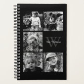 Elegante fotocollage en monogram planner (Voorkant)