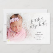 Elegante fotocollage geboorte aankondiging (Voorkant)