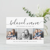 Elegante fotocollage geliefde Nana Moederdag Kaart (Staand voorkant)