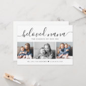 Elegante fotocollage geliefde Nana Moederdag Kaart (Voorkant / Achterkant in situ)