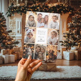 Elegante fotocollage gepersonaliseerde kerst feestdagenkaart