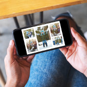 Elegante Fotocollage Kerstmis Sneeuwvlokken Feestdagenkaart