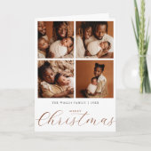 Elegante fotocollage KerstmisVouwbare kerstkaart Feestdagen Kaart (Voorkant)