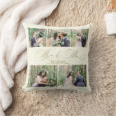 Elegante fotocollage meneer en mevrouw naam gepers kussen (Deken)