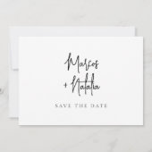 Elegante Fotocollage Save the Date Huwelijk Kaart (Achterkant)