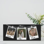 Elegante fotocollage Sla de datum op Kaart (Staand voorkant)