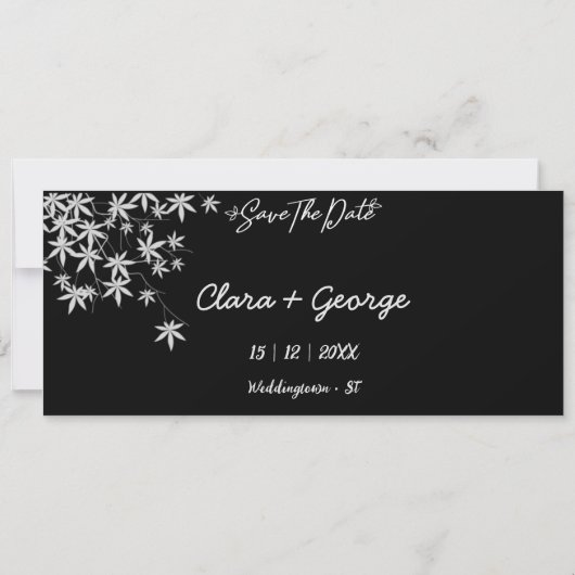 Elegante fotocollage Sla de datum op Kaart (Achterkant)