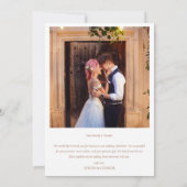 Elegante Fotocollage Typografie bericht Trouwen Bedankkaart (Achterkant)