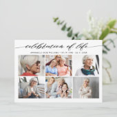 Elegante fotocollage viering van Life Memorial Kaart (Staand voorkant)