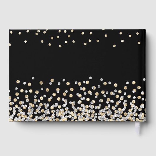 Elegante Fotocollage Zilver Goud 100e Verjaardag Gastenboek (Achterkant)