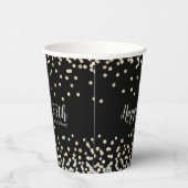 Elegante fotocollage zilvergoud 25e Jubileum Papieren Bekers (Rechts)