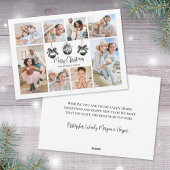 Elegante Fotocollage Zwart Wit Kerstmis Feestdagenkaart