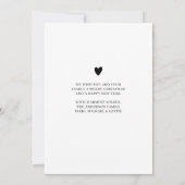 Elegante Fotocollage Zwart-wit Kerstmis Feestdagenkaart (Achterkant)