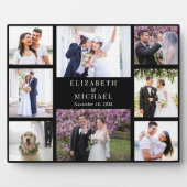 Elegante fotocollage zwarte bruiloft fotoplaat (Voorkant)