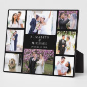 Elegante fotocollage zwarte bruiloft fotoplaat (Zijkant)