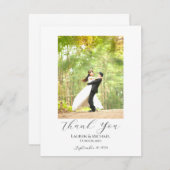 Elegante Fotodankkaart Kaart (Voorkant / Achterkant)