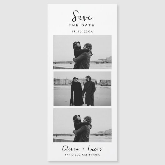 Elegante Fotofilmstrook Magnetische Bruiloft (Voorkant)