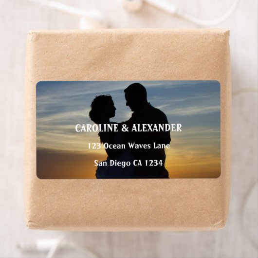 Elegante fotofoto zonsondergang zomer chic bruilof etiket (Insitu)