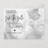 Elegante Fotogelofte Vernieuwing Save the Date Aankondigingskaart (Achterkant)