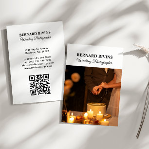 Elegante Fotograaf Eenvoudige Social Media QR Code Visitekaartje