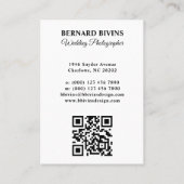 Elegante Fotograaf Eenvoudige Sociale Media QR Cod Visitekaartje (Achterkant)