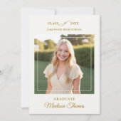 Elegante fotograduatiefelicitatie met lijst kaart (Voorkant)