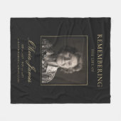 Elegante fotografische herdenkingsviering van het fleece deken (Voorkant (Horizontaal))