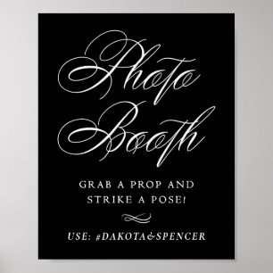 Elegante fotohokje Sla een pose   Witte tekst Poster