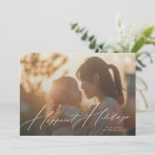 elegante fotokalligrafie Happiest Feestdagenkaart (Staand voorkant)