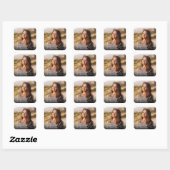 Elegante fotoklas van Afstuderen 2025 Vierkante Sticker (Vel)