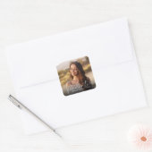 Elegante fotoklas van Afstuderen 2025 Vierkante Sticker (Envelop)