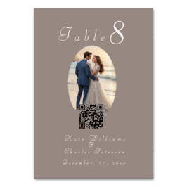 Elegante fotolijst QR-code tafelkaart Kaart