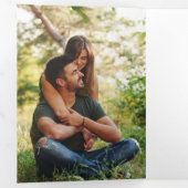 Elegante foto's Bruiloft Save The Date Kaart (Binnenzijde eerst)