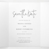 Elegante foto's Bruiloft Save The Date Kaart (Binnenkant midden)