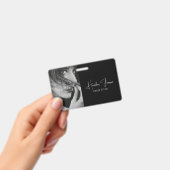 Elegante fotoscript naam titel  badge (Handheld)