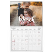 Elegante fotoscript tekstfamilie collage kalender (Mar 2027)