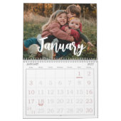 Elegante fotoscript tekstfamilie collage kalender (Jan 2027)