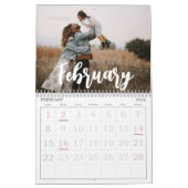 Elegante fotoscript tekstfamilie collage kalender (Feb 2026)