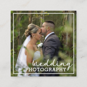 Elegante fotosjabloon Moderne trouwfotograaf Vierkante Visitekaartje