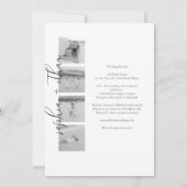 Elegante Fotostrip Alles in één bruiloft Kaart (Achterkant)