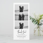 Elegante Fotostrip Chic Wedding Bedankt (Staand voorkant)