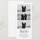 Elegante Fotostrip Chic Wedding Bedankt (Voorkant / Achterkant)