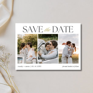Elegante fotostrook bruiloft save the date