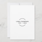 Elegante fotoviering van de begrafenis van het lev kaart (Achterkant)