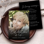 Elegante fotoviering van het levensmonument kaart