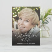 Elegante fotoviering van het levensmonument kaart (Staand voorkant)