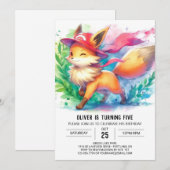 Elegante Fox verjaardag Kaart (Voorkant / Achterkant)