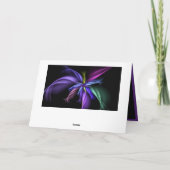 Elegante fractal van zwart paars geel en blauw kaart (Achterkant)